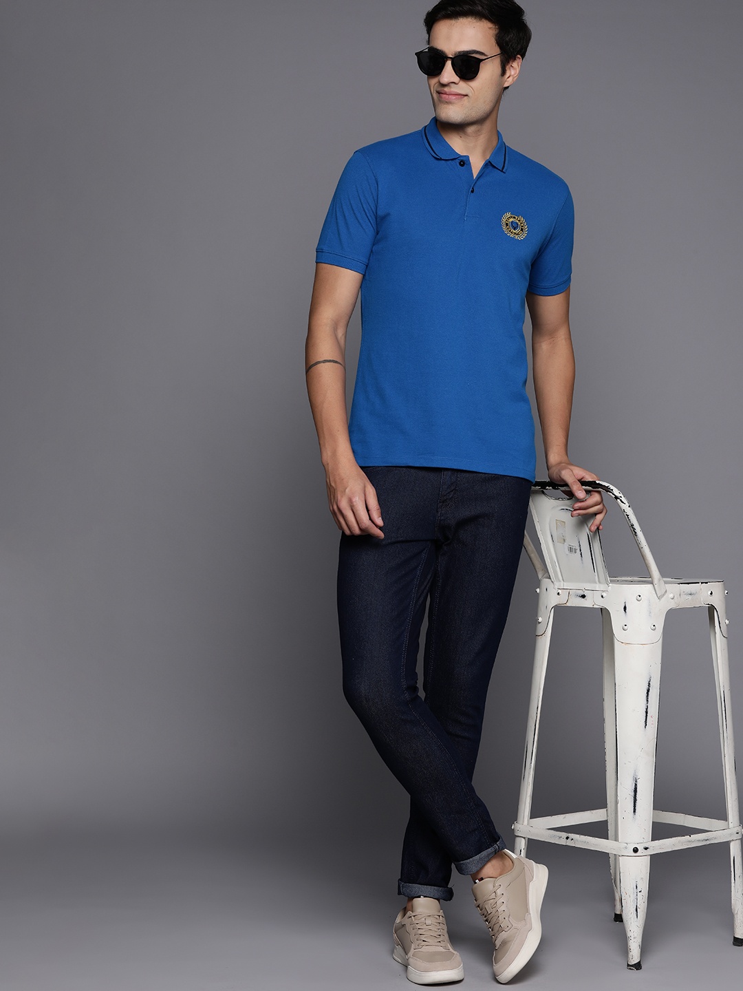 

Allen Solly Tribe Men Polo Collar T-shirt, Blue