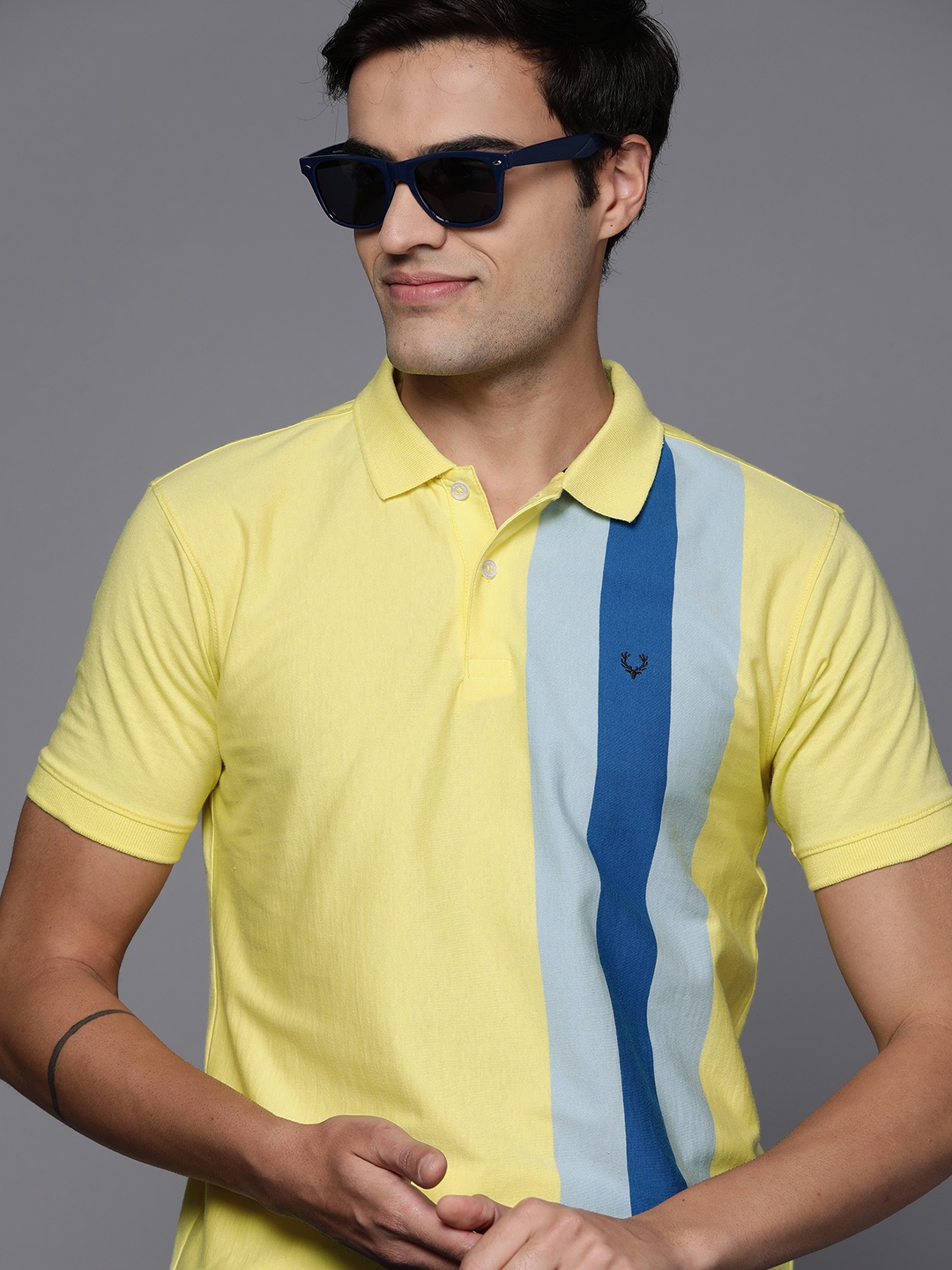 

Allen Solly Tribe Striped Polo Collar T-shirt, Yellow