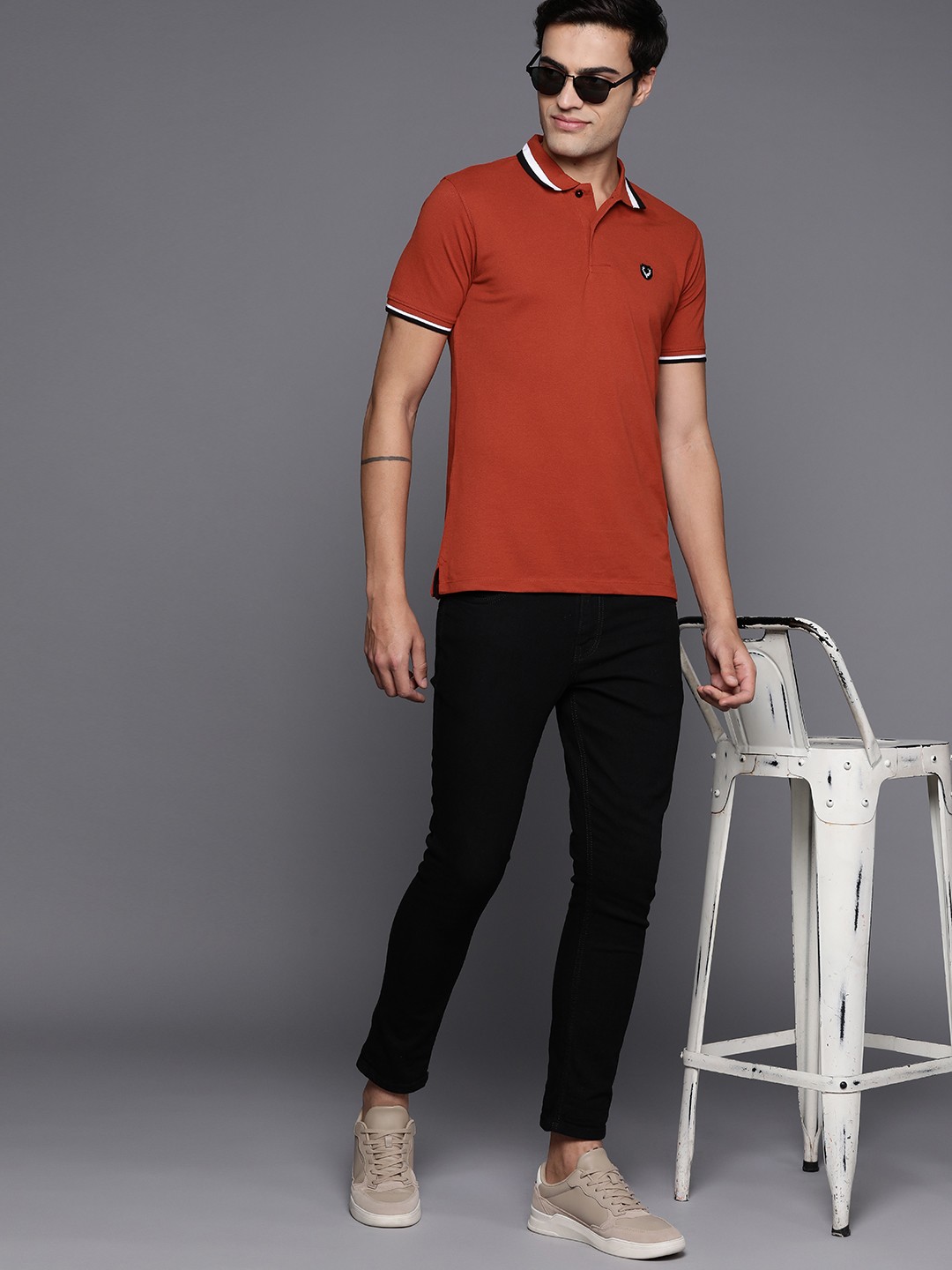 

Allen Solly Tribe Polo Collar T-shirt, Rust