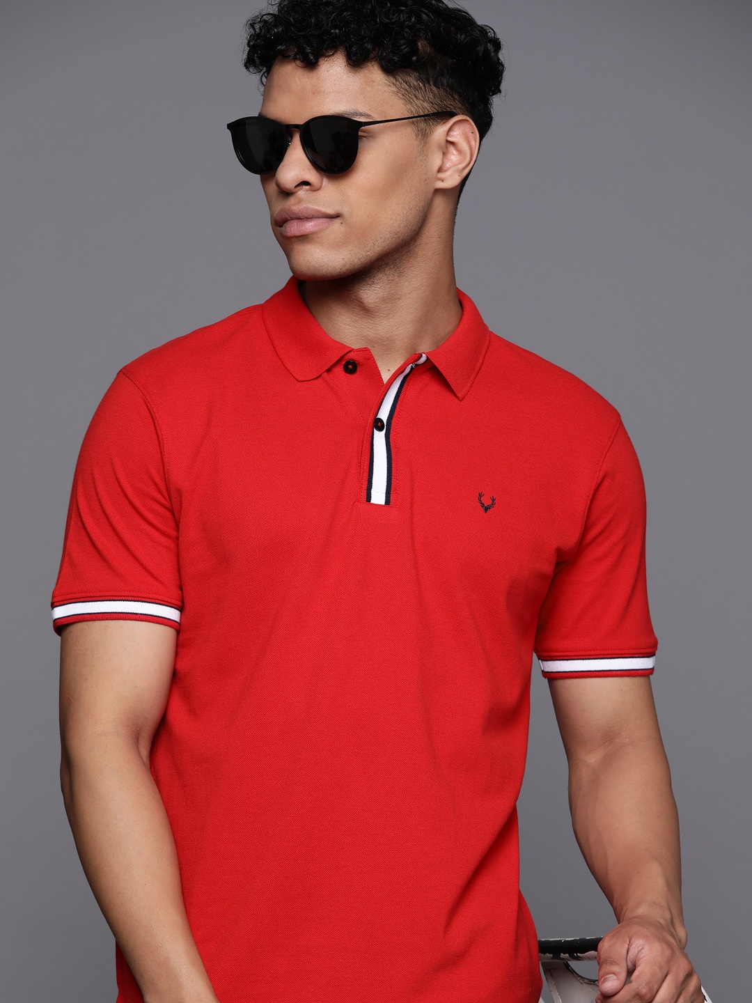 

Allen Solly Tribe Polo Collar T-shirt, Red