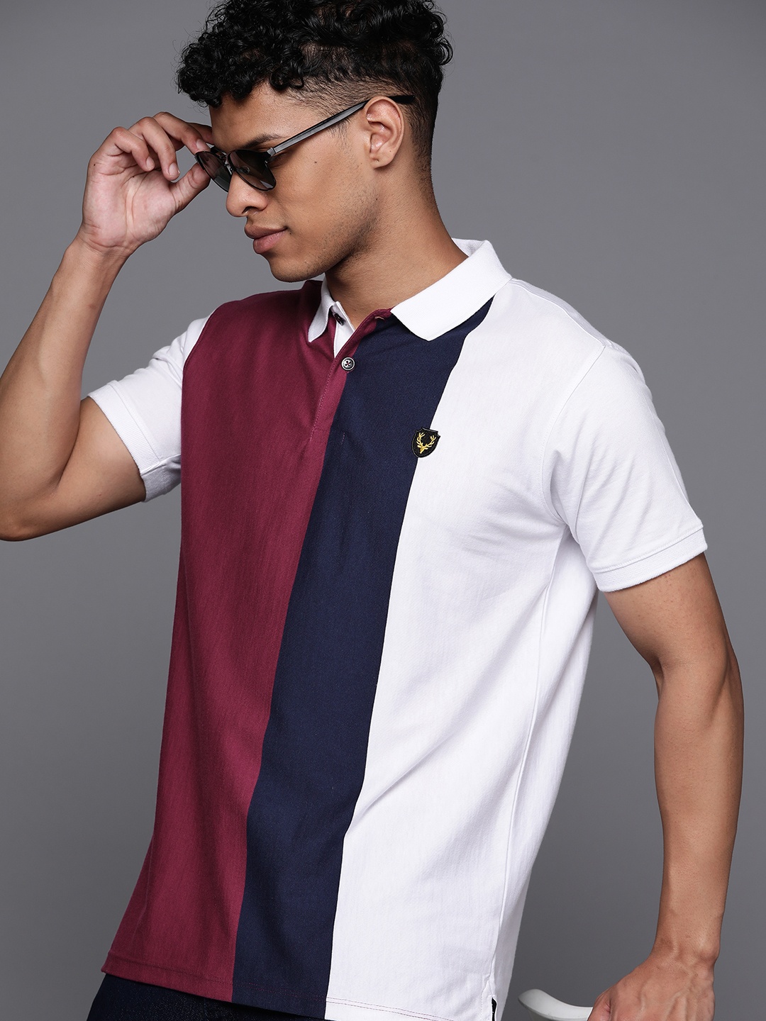 

Allen Solly Tribe Colourblocked Polo Collar T-shirt, Burgundy