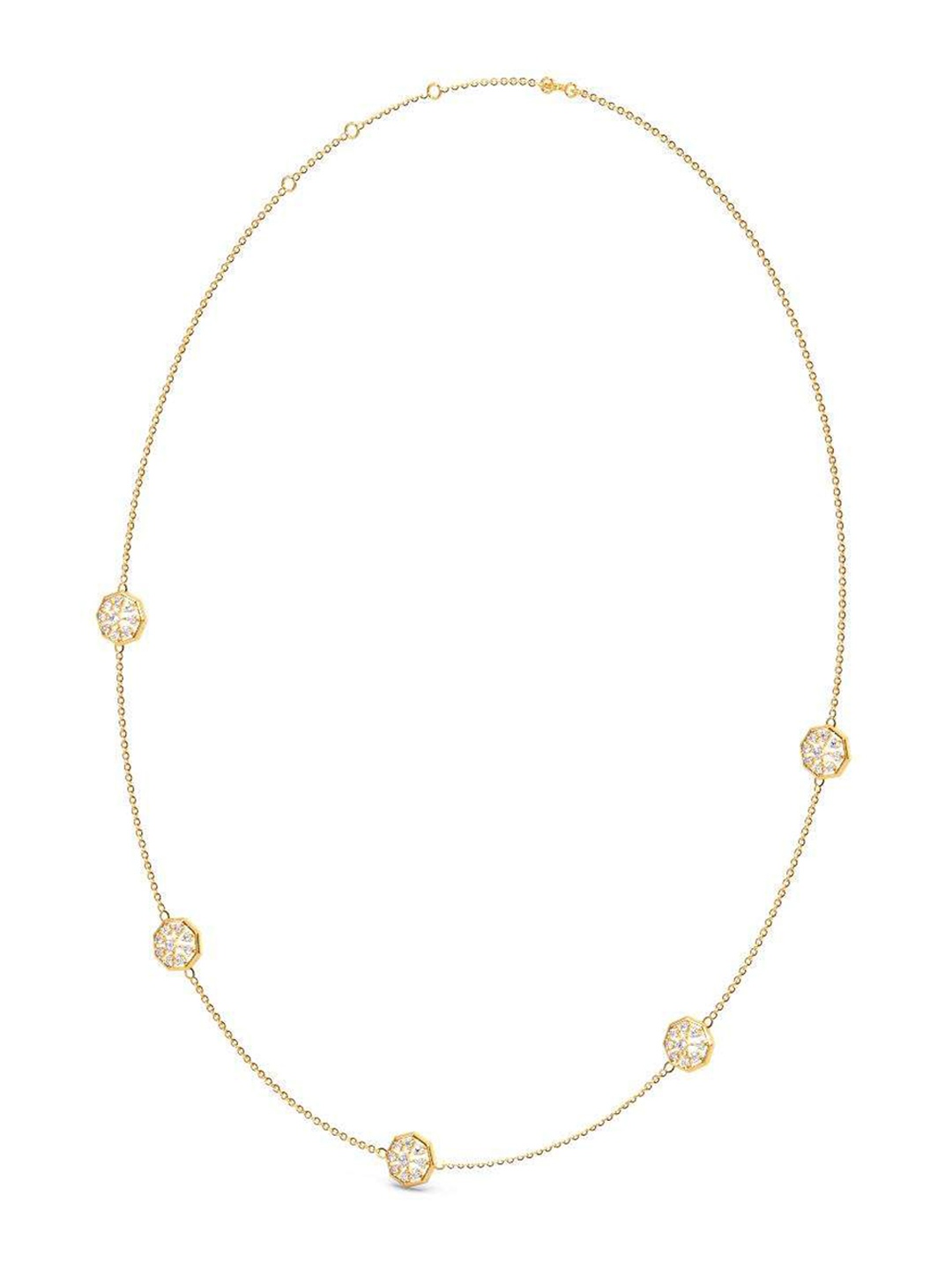 

CANDERE A KALYAN JEWELLERS COMPANY Women 14K Yellow Gold Cubic Zirconia Necklace - 3.83 g