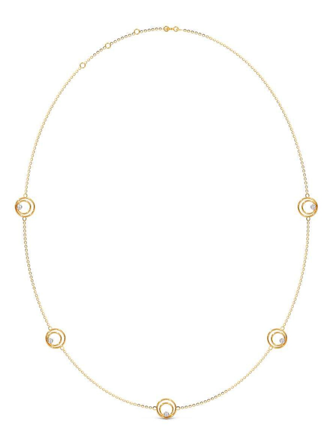 

CANDERE A KALYAN JEWELLERS COMPANY Women 18K Yellow Gold Cubic Zirconia Necklace