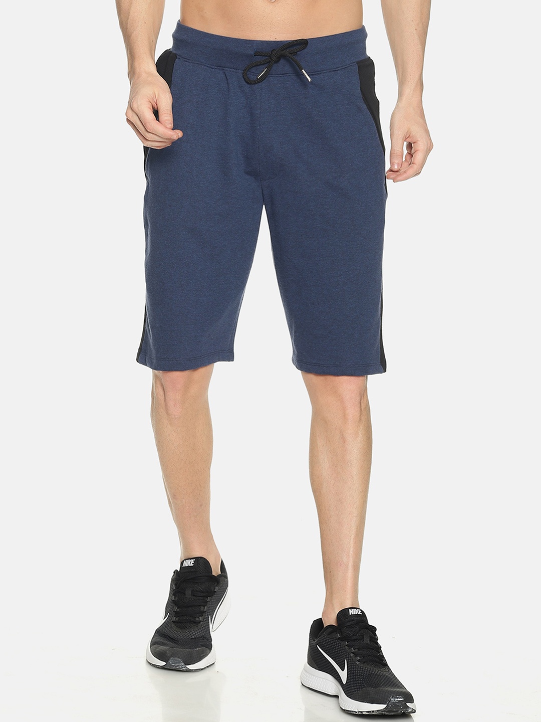 

Y&I Men Cotton Regular Shorts, Navy blue
