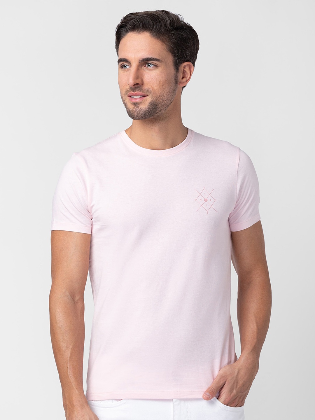 

Being Human Round Neck Pure Cotton T-shirt, Pink