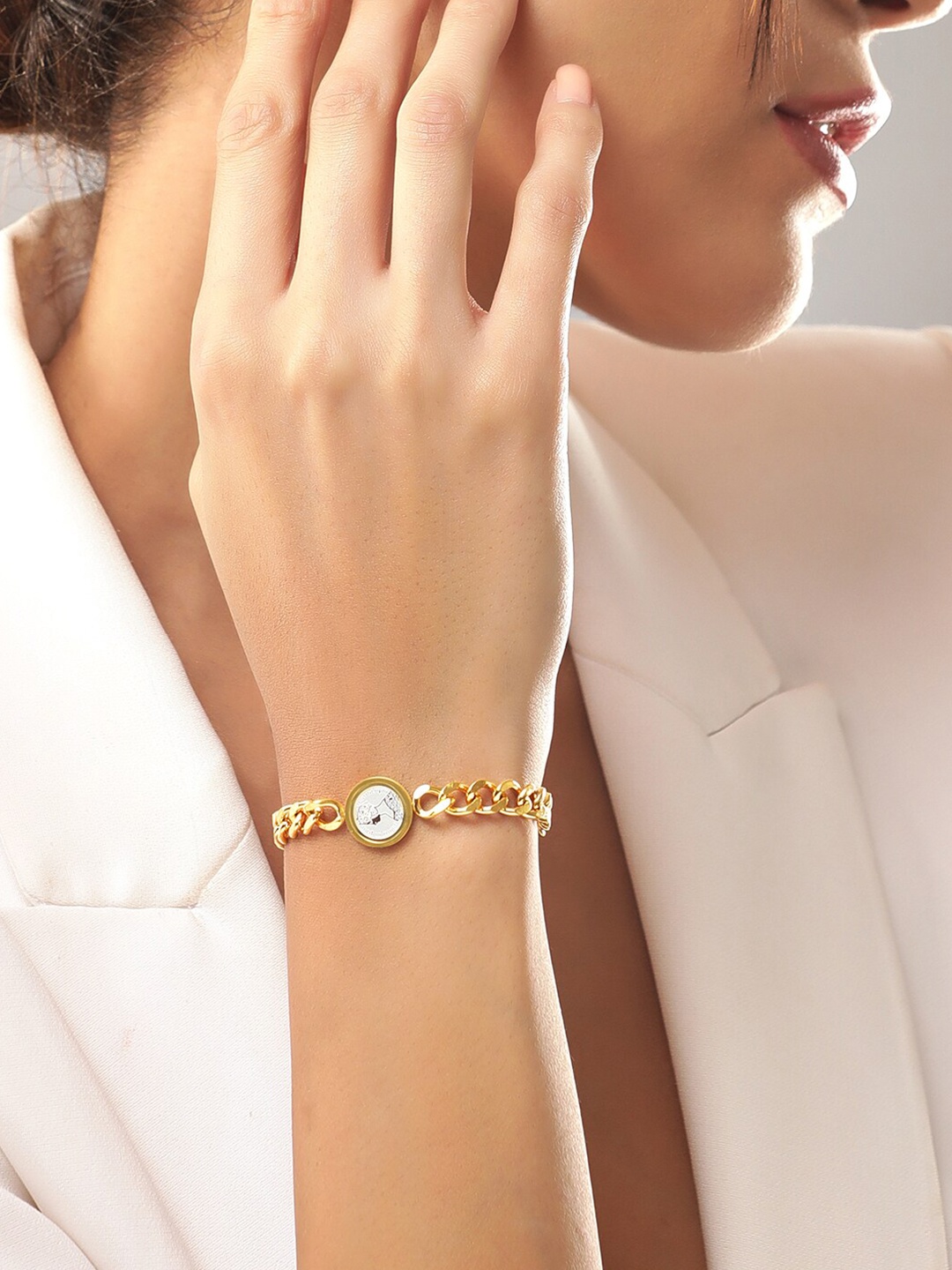 

Rubans Voguish Women 18K Gold-Plated Link Bracelet
