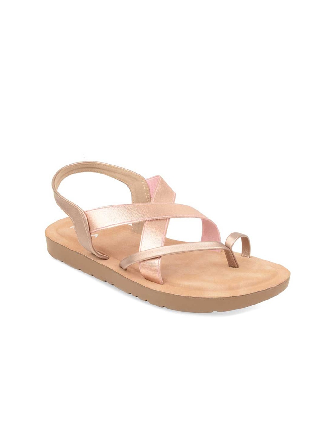 

Rocia Open Toe Strappy Flats, Rose gold