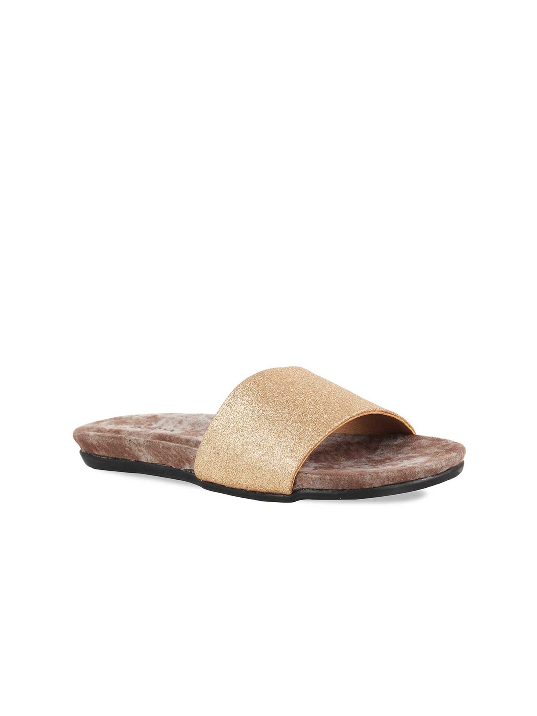 

Rocia Textured Open Toe Flats, Champagne