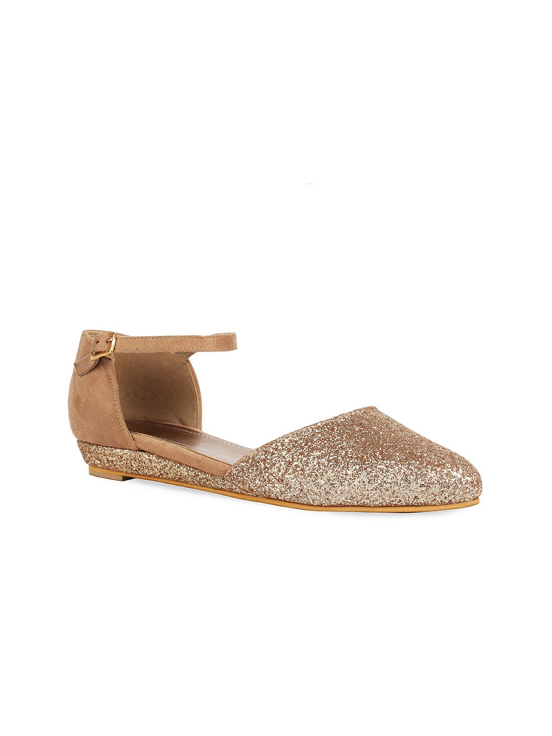 

Rocia Women Pointed Toe Embellished Ballerinas, Gold
