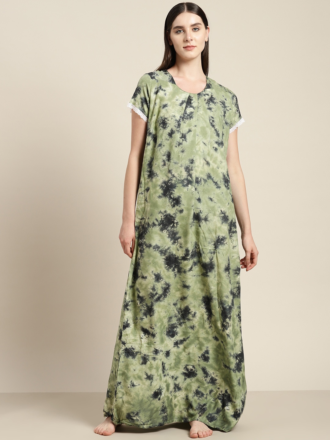 

Sweet Dreams Tie and Dye Maxi Nightdress, Green