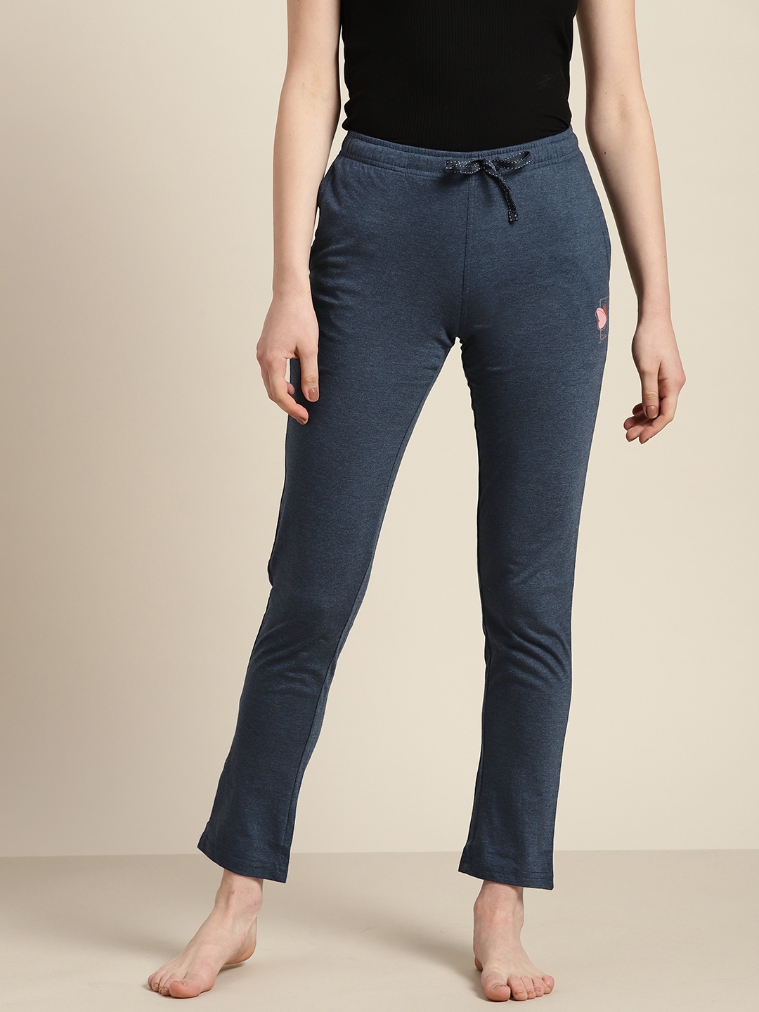 

Sweet Dreams Women Relax Fit Straight Lounge Pants, Navy blue