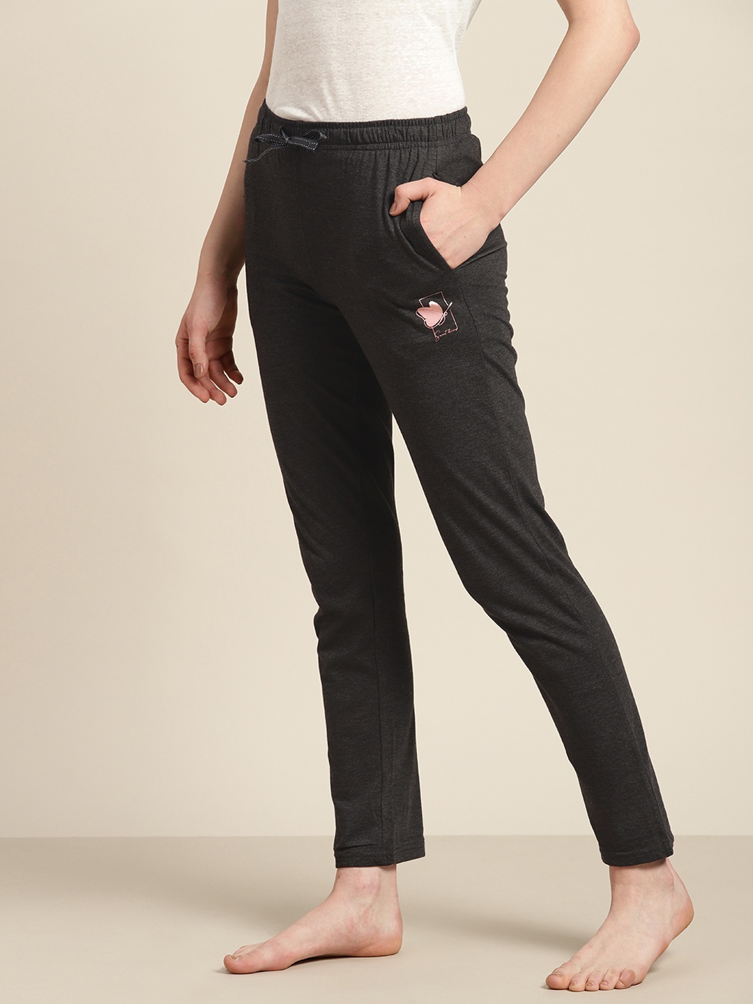 

Sweet Dreams Women Relax Fit Straight Lounge Pants, Charcoal