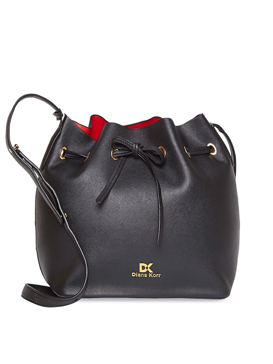 

Diana Korr Bucket Hand held Bag with Bow Detail, Black