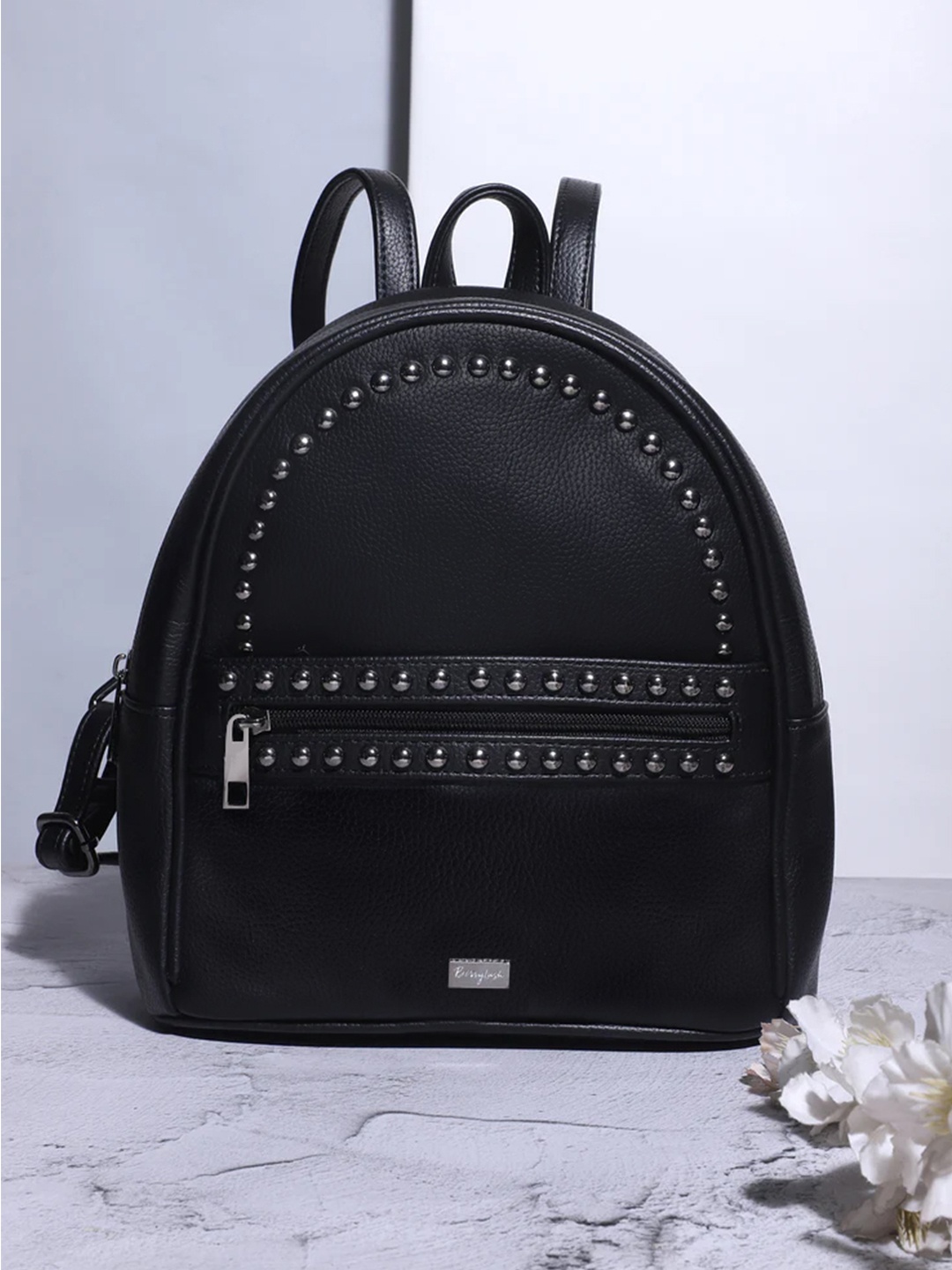 

Berrylush Women Studded Backpack, Black