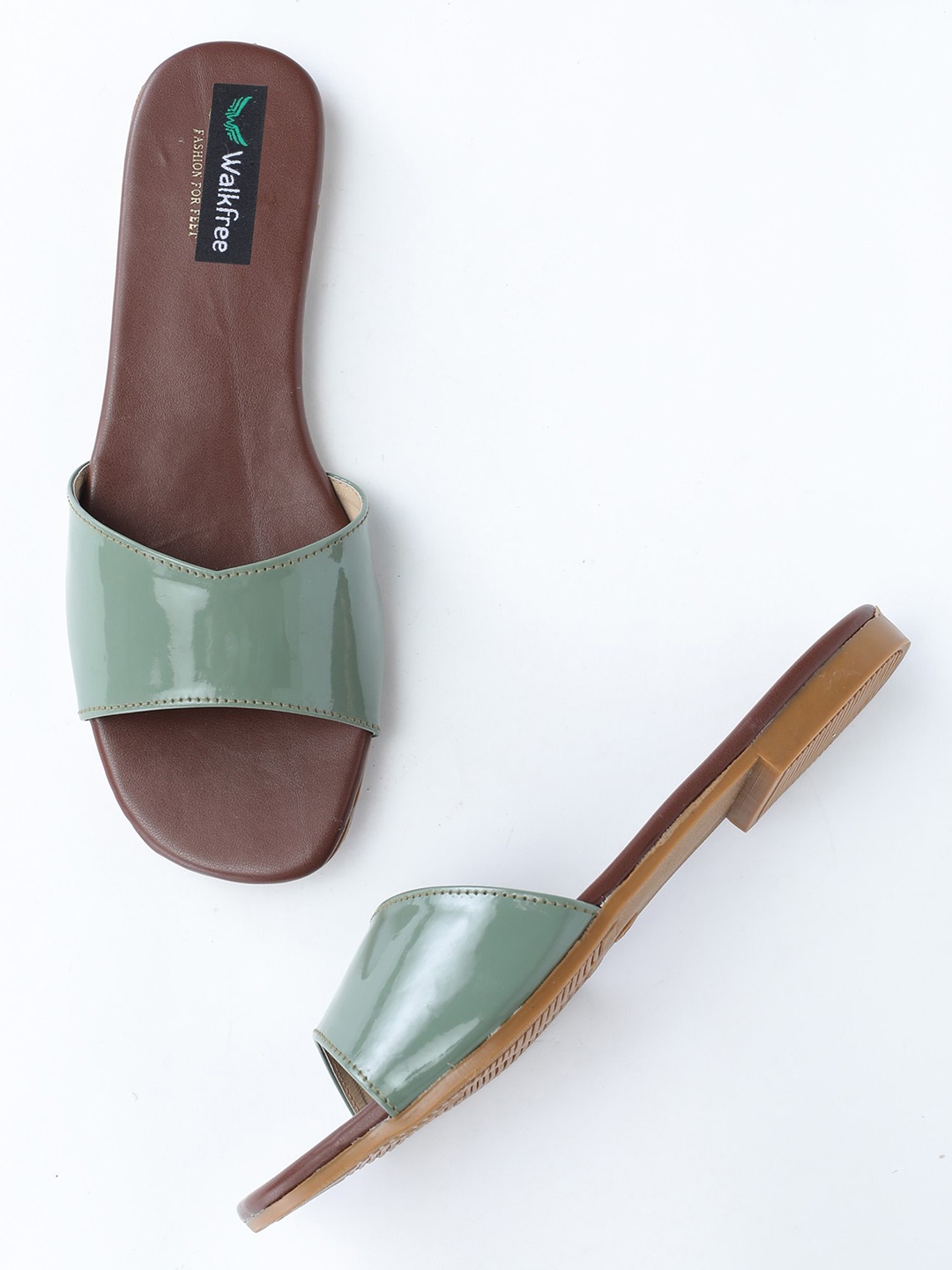 

Walkfree Women Open Toe Flats, Sea green