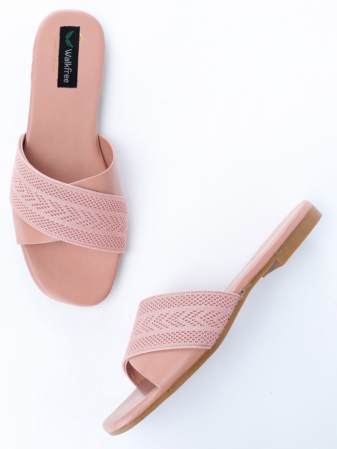 

Walkfree Women Open Toe Flats, Peach
