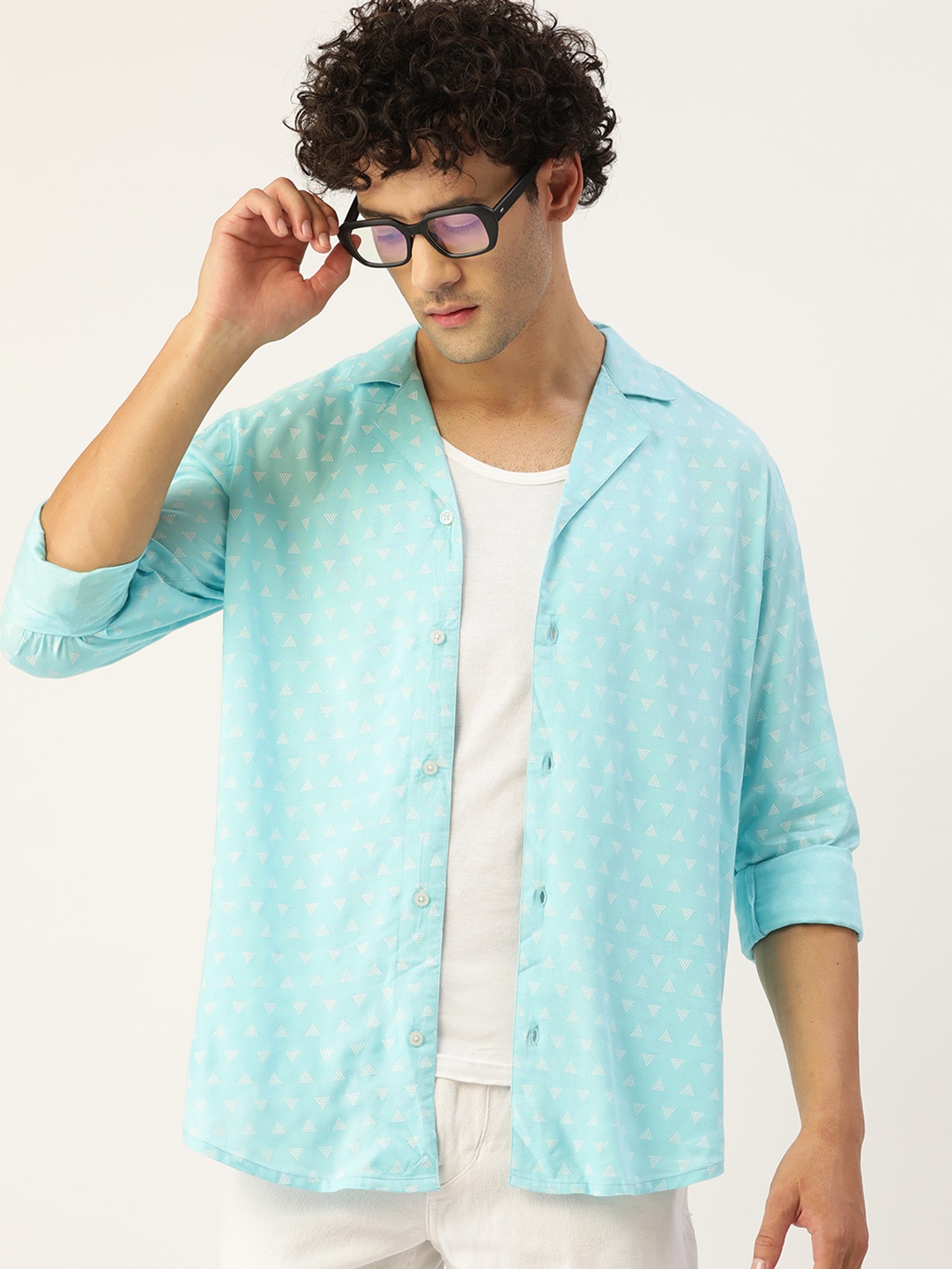 

Kook N Keech Classic Printed Cuban Collar Casual Resort Shirt, Multi