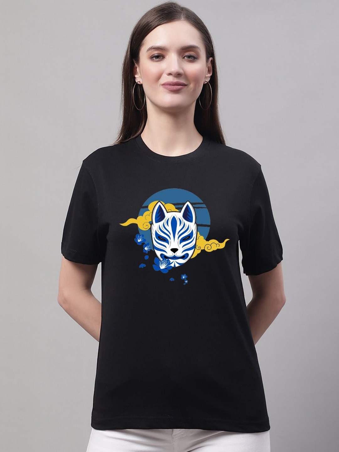 

borse lele Graphic Printed Pure Cotton T-shirt, Black