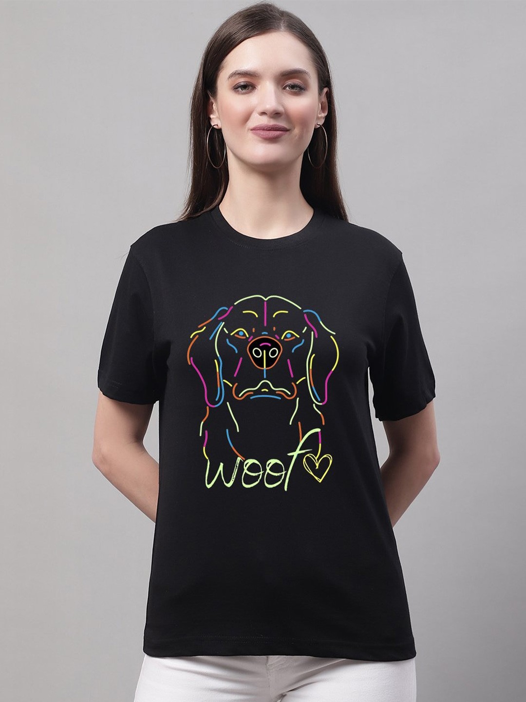 

borse lele Graphic Printed Cotton T-shirt, Black