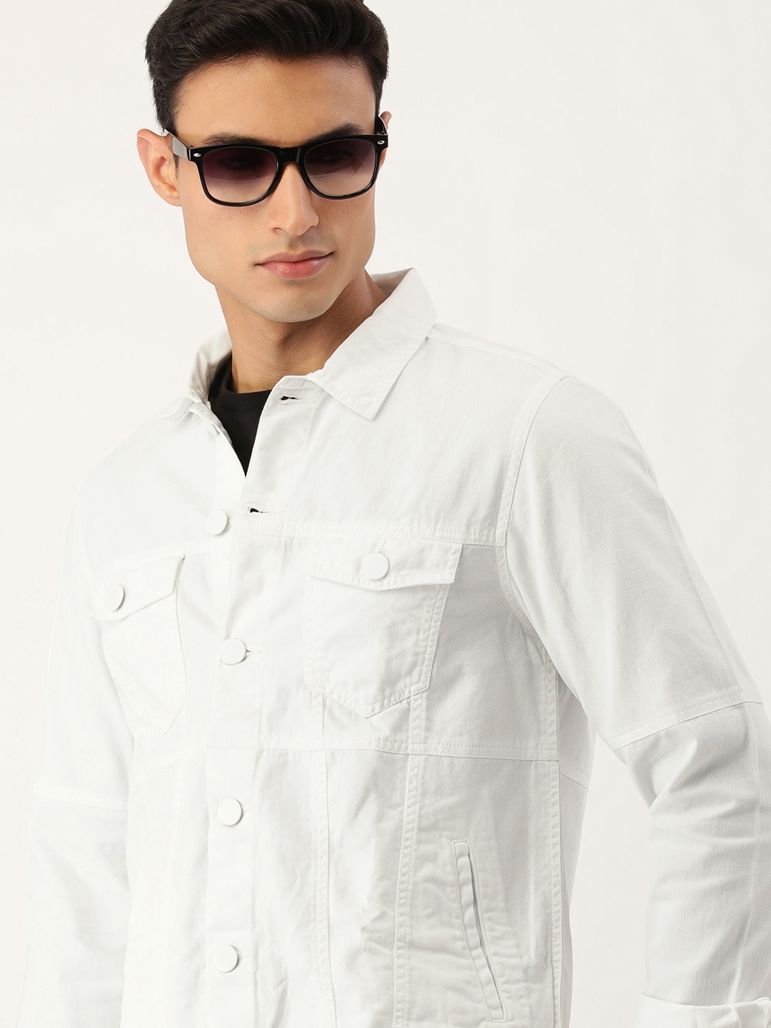 

Bene Kleed Pure Cotton Denim Jacket, White