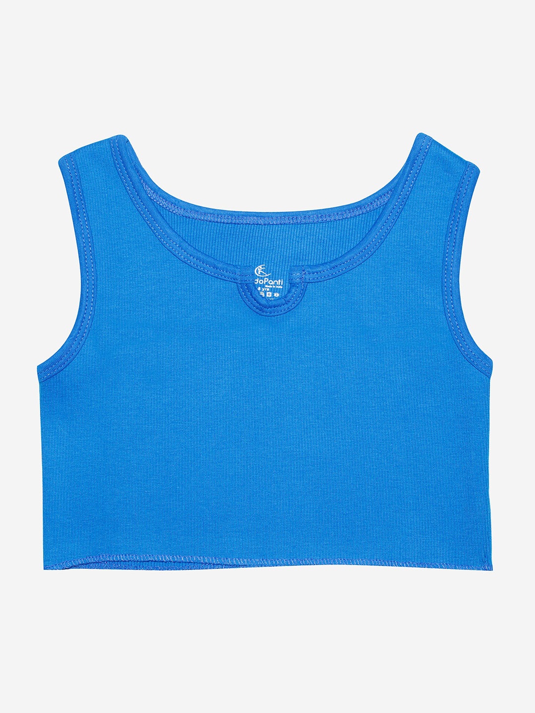 

KiddoPanti Girls Round Neck Tank Crop Top, Blue