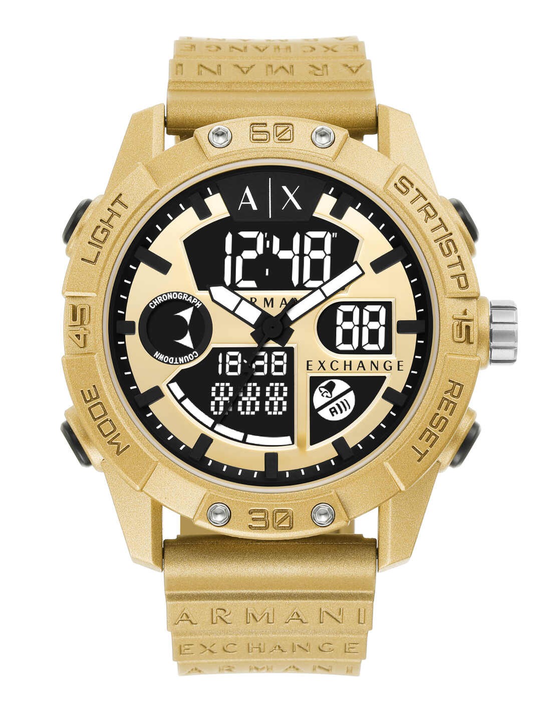 

Armani Exchange Men Analogue and Digital Watch AX2966, Gold
