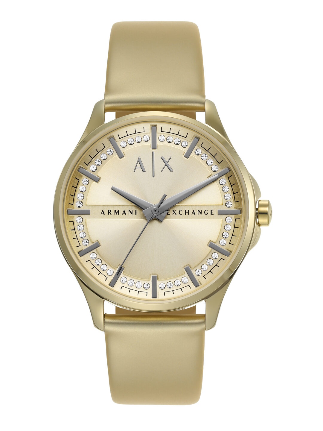 

Armani Exchange Women Embellished Analogue Watch AX5271, Gold