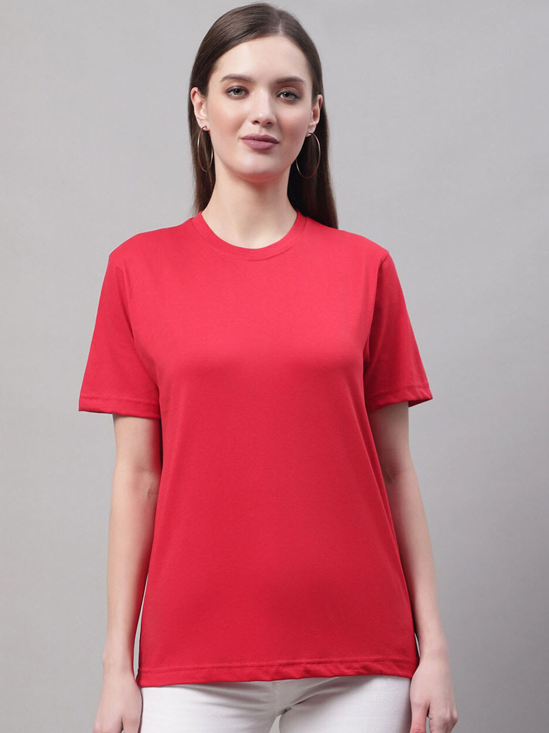 

borse lele Short Sleeves Pure Cotton T-shirt, Red