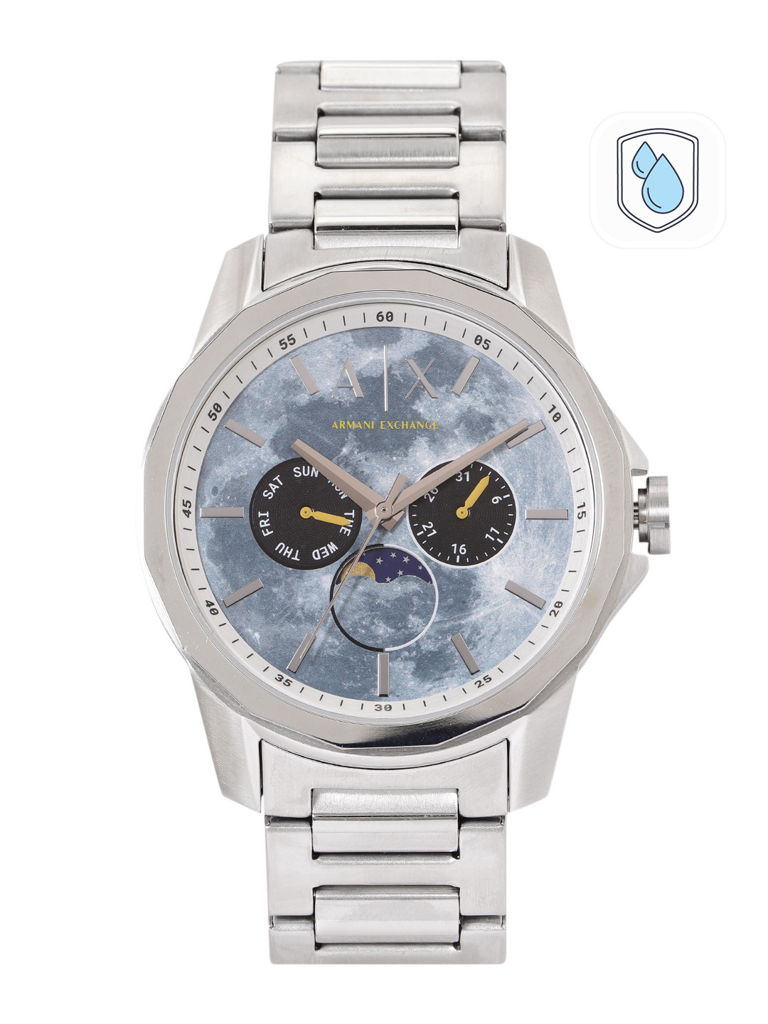 

Armani Exchange Men Printed Analogue Watch AX1736, Silver