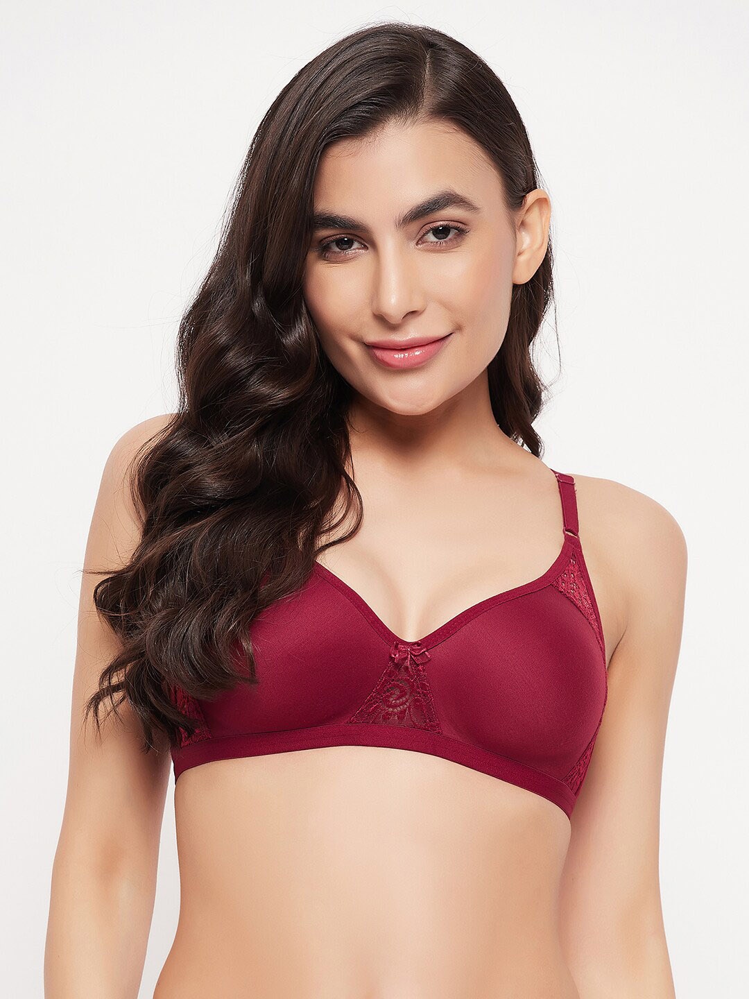 

Clovia Non-Wired Lightly Padded T-shirt Bra, Maroon