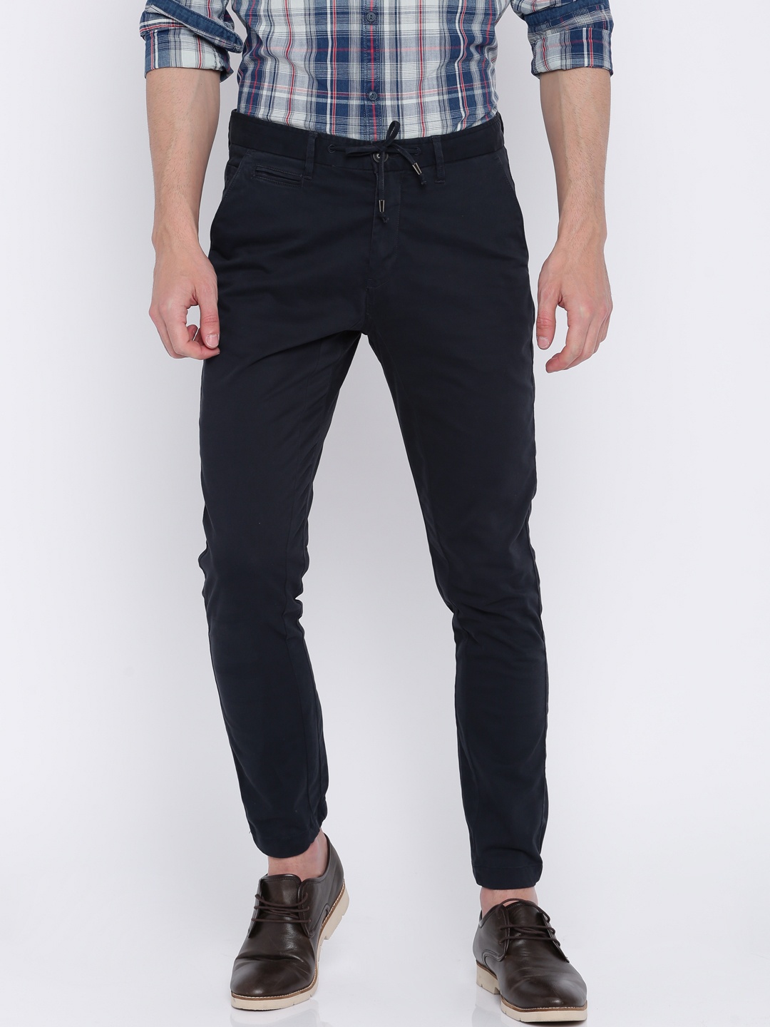 

Ed Hardy Men Navy Blue Regular Fit Solid Joggers