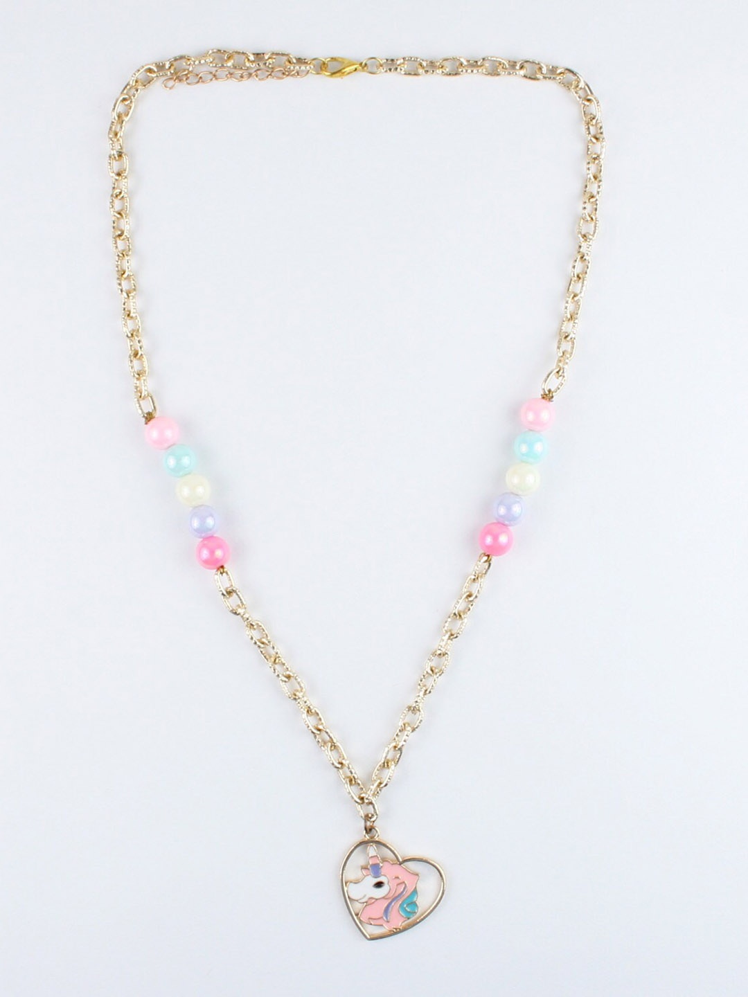 

Asthetika Gold-Plated Pearl Beaded & Unicorn Charm Jewellery Set