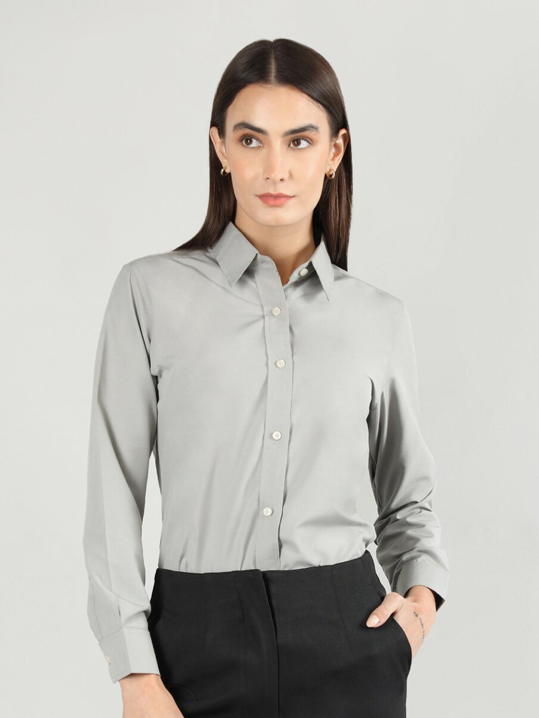 

Dlanxa Slim Fit Formal Shirt, Grey