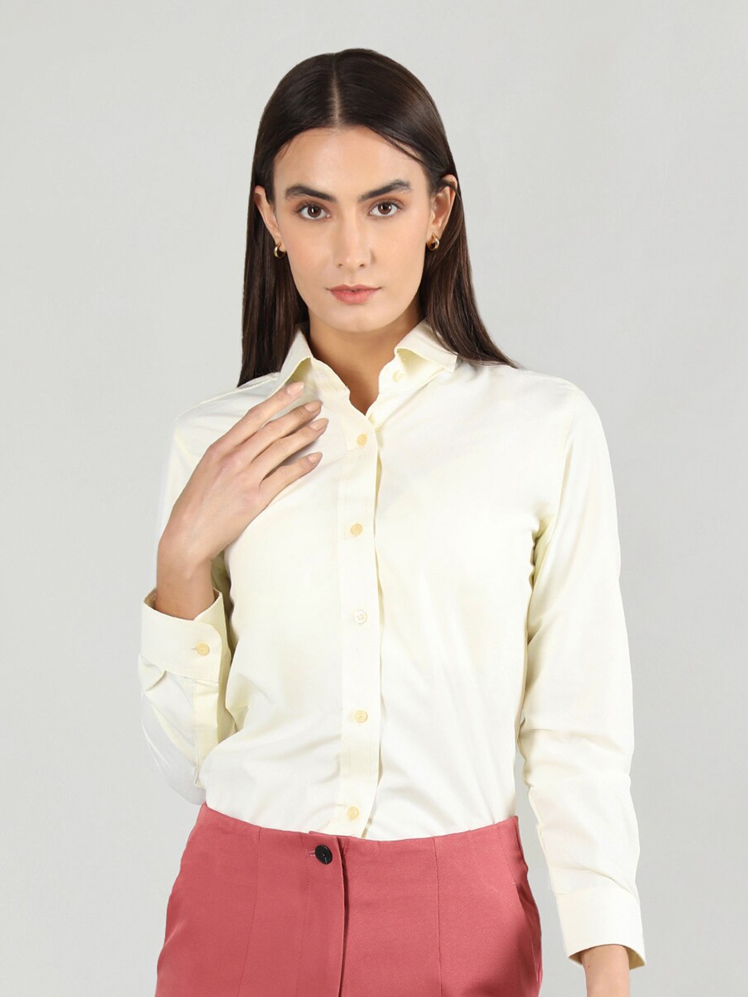

Dlanxa Slim Fit Formal Shirt, Yellow