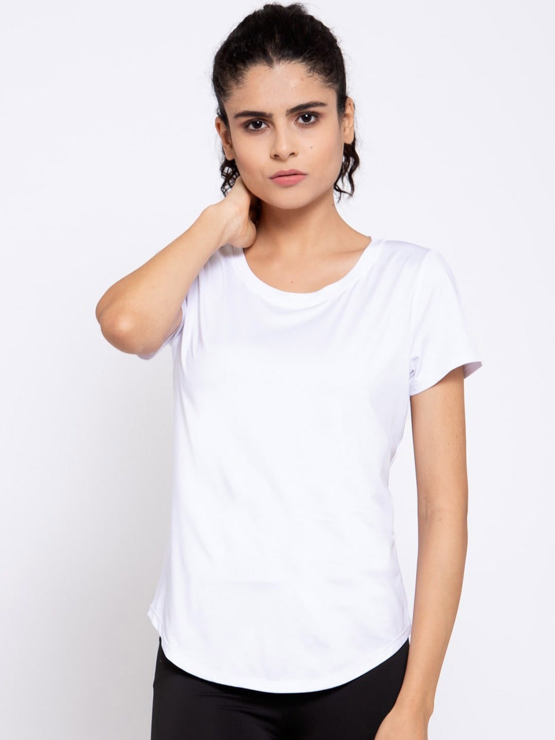

iki chic Round Neck T-shirt, White