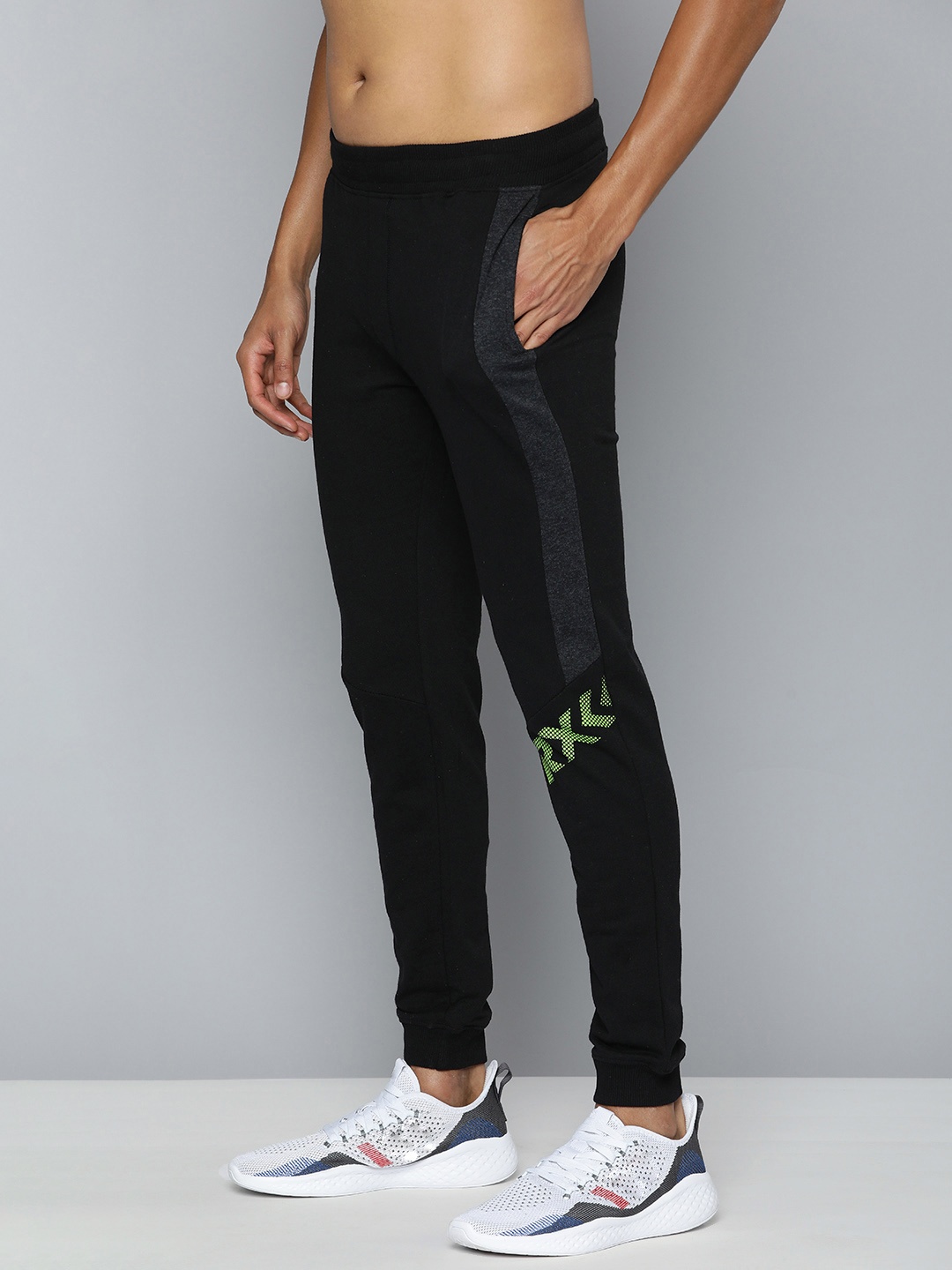 HRX by Hrithik Roshan Regular Fit Brand Logo Printed Casual Joggers