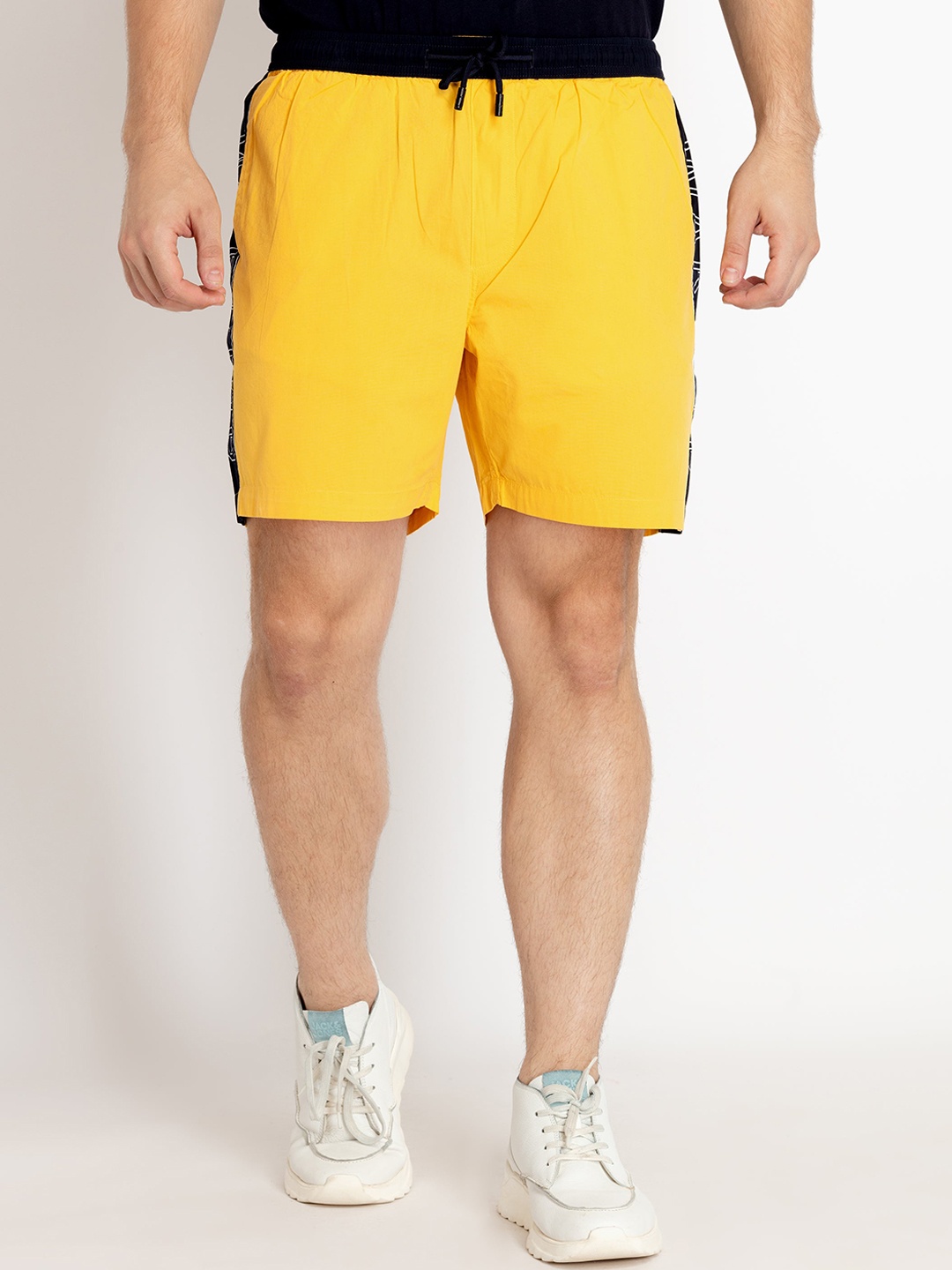 

Status Quo Men Cotton Regular Fit Shorts, Yellow