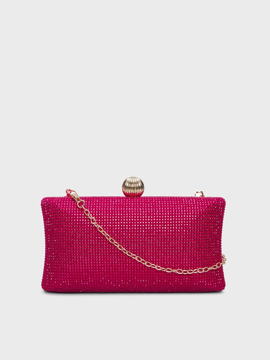 

20Dresses Embellished Box Clutch, Fuchsia