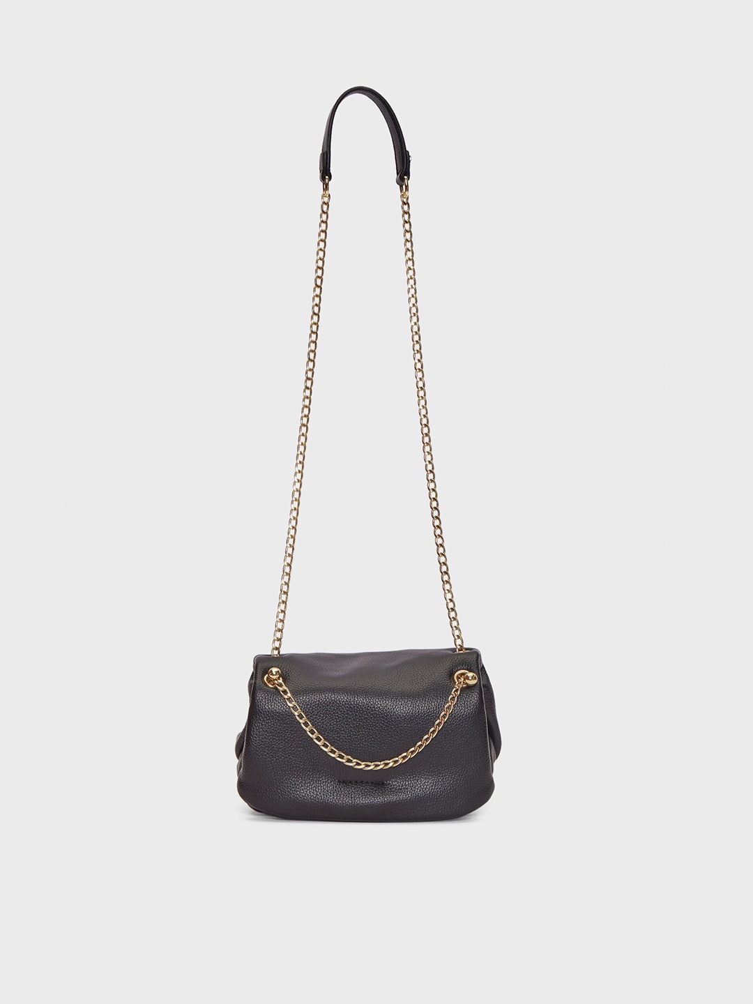 

20Dresses Textured Structured Sling Bag, Black