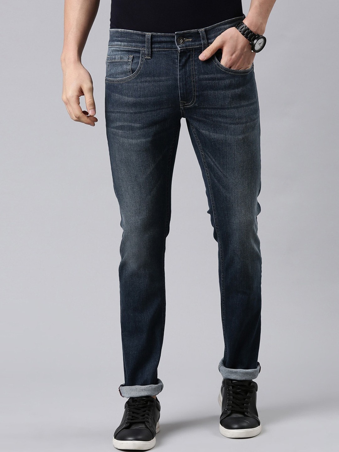 

American Bull Skinny Fit Light Fade Jeans, Blue