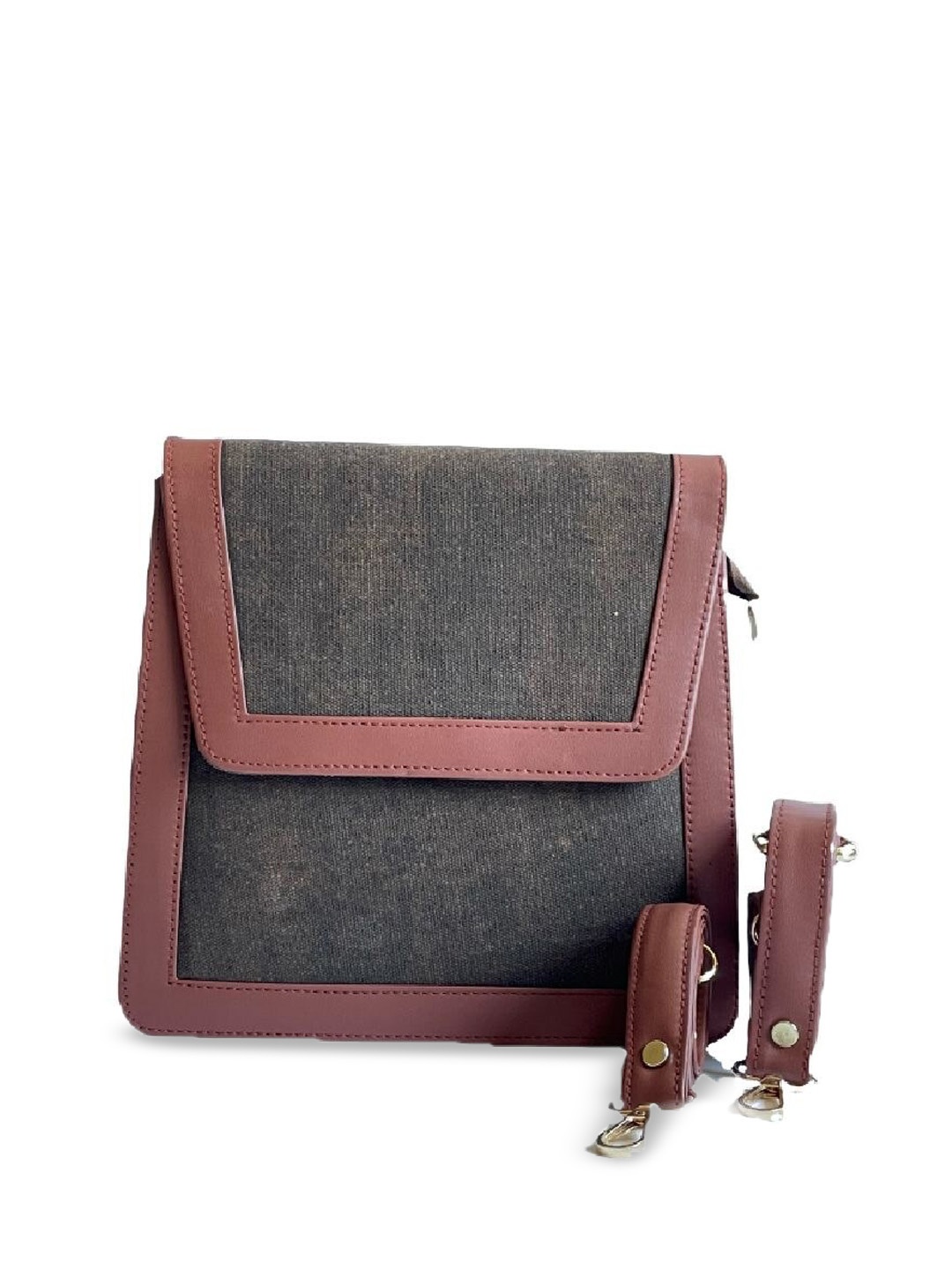

Be You By Sejal Dharia Colourblocked Structured Sling Bag, Brown