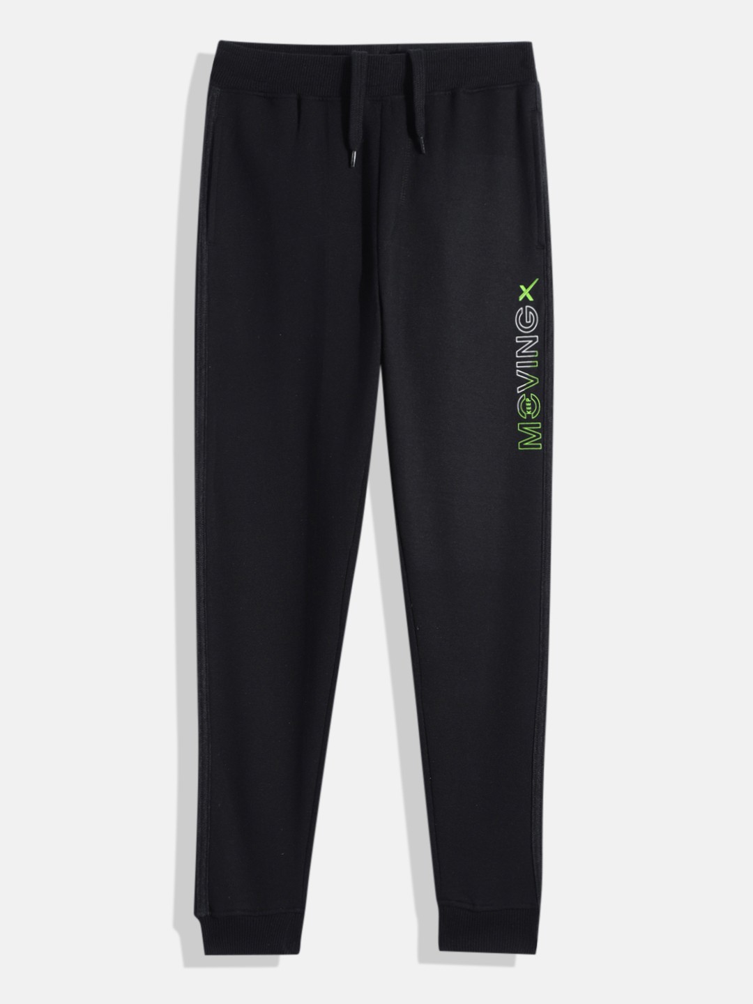 

HRX by Hrithik Roshan Boys Black Cotton Regular Fit Joggers