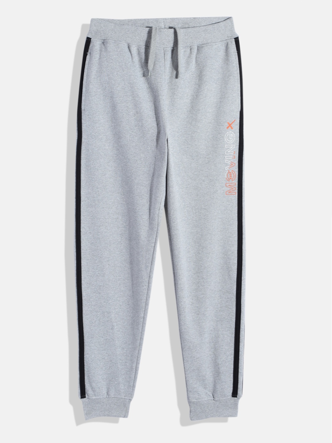 

HRX by Hrithik Roshan Grey Cotton Regular Fit Joggers, Grey melange