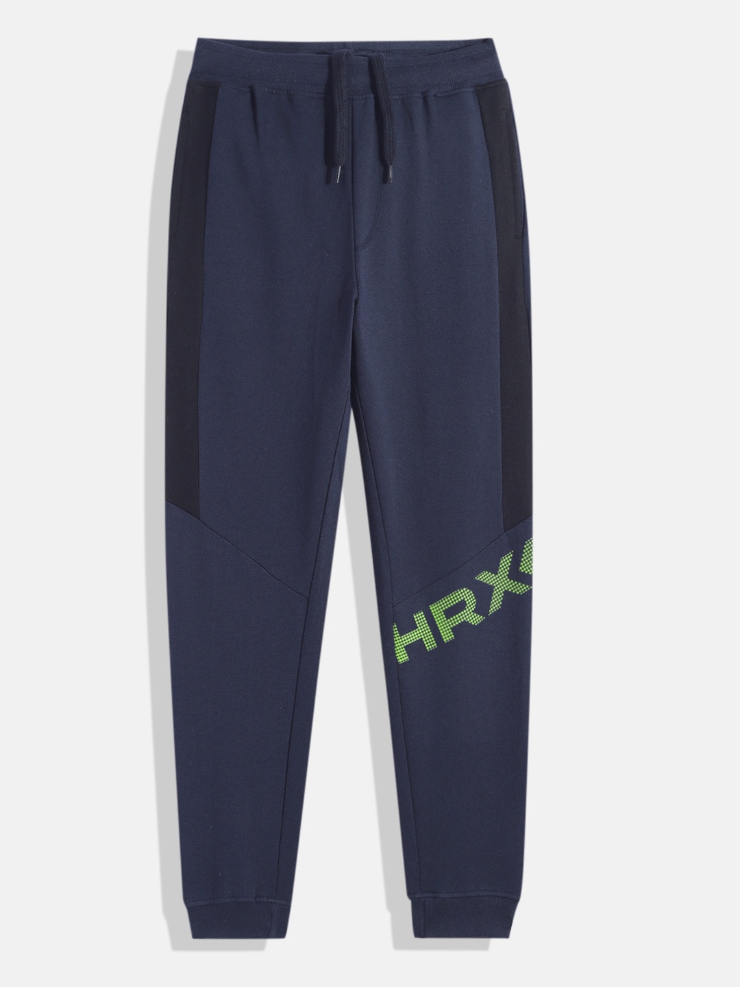 

HRX by Hrithik Roshan Boys Navy Blue Cotton Regular Fit Joggers