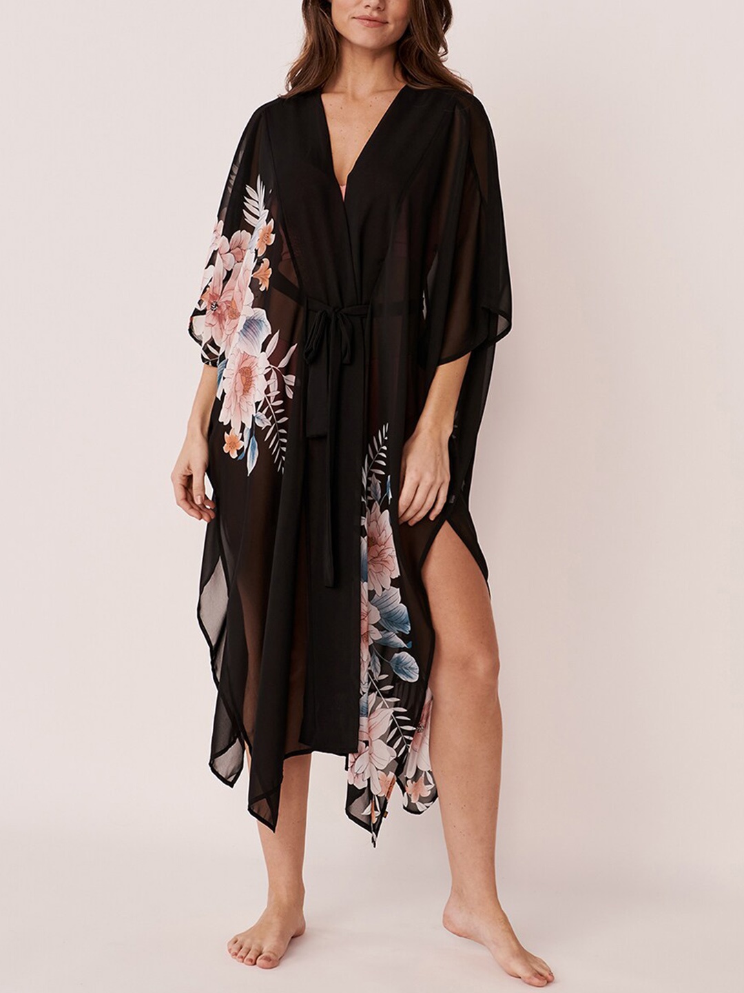 

La Vie en Rose Kaftan Swimwear Cover Ups, Black