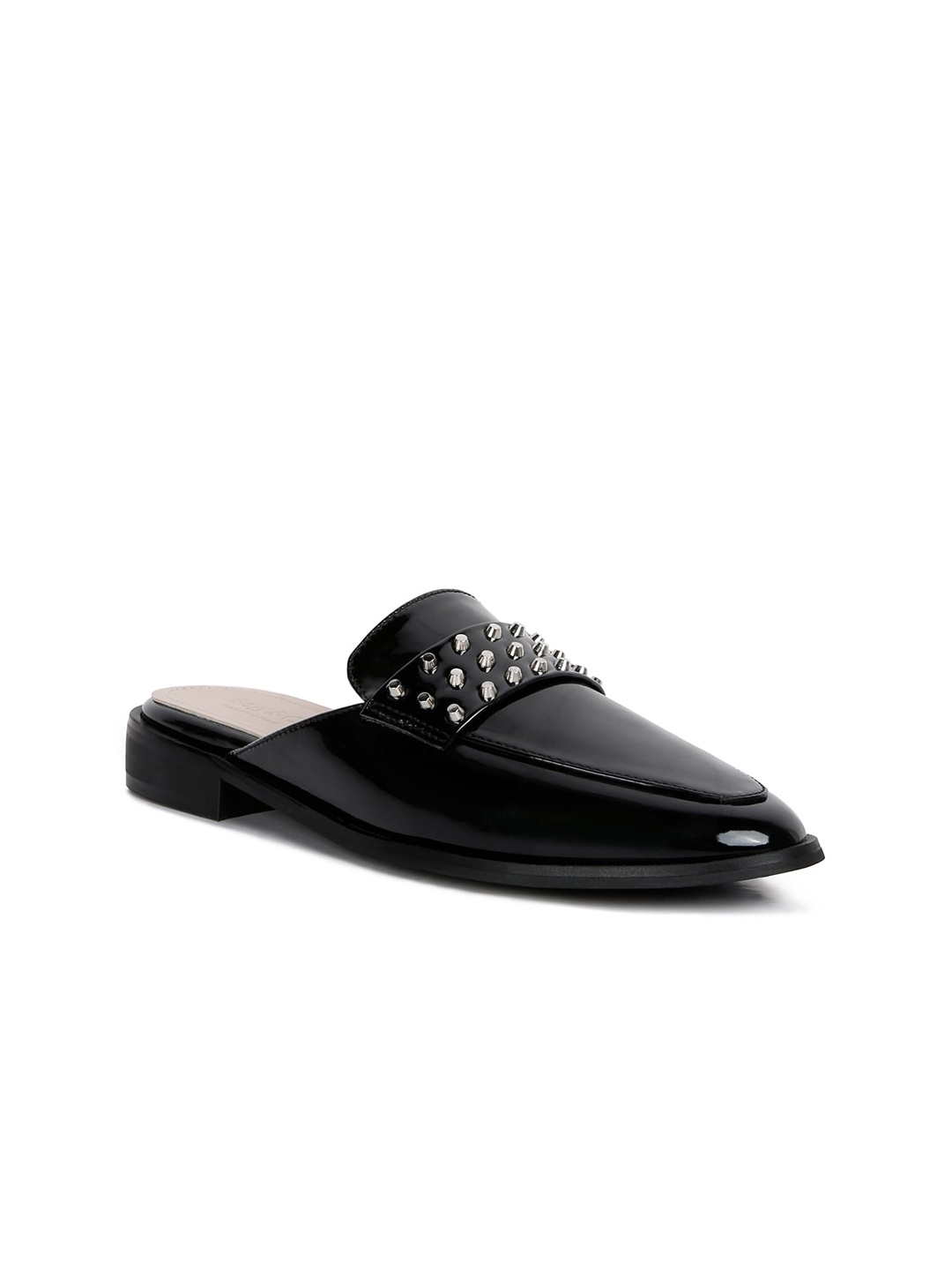 

RAG & CO Women Embellished Round Toe Mules, Black
