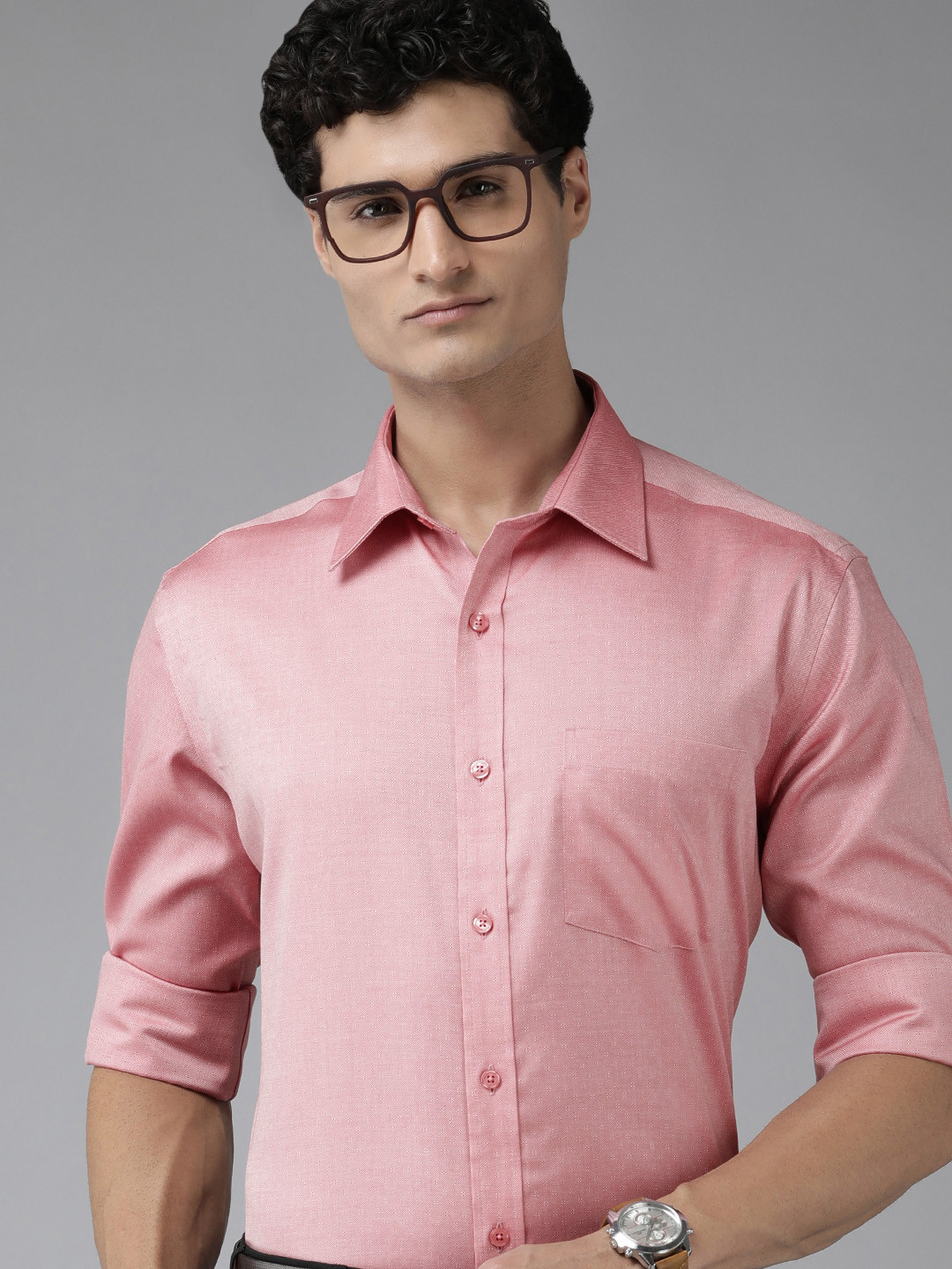 

Park Avenue Solid Formal Shirt, Pink