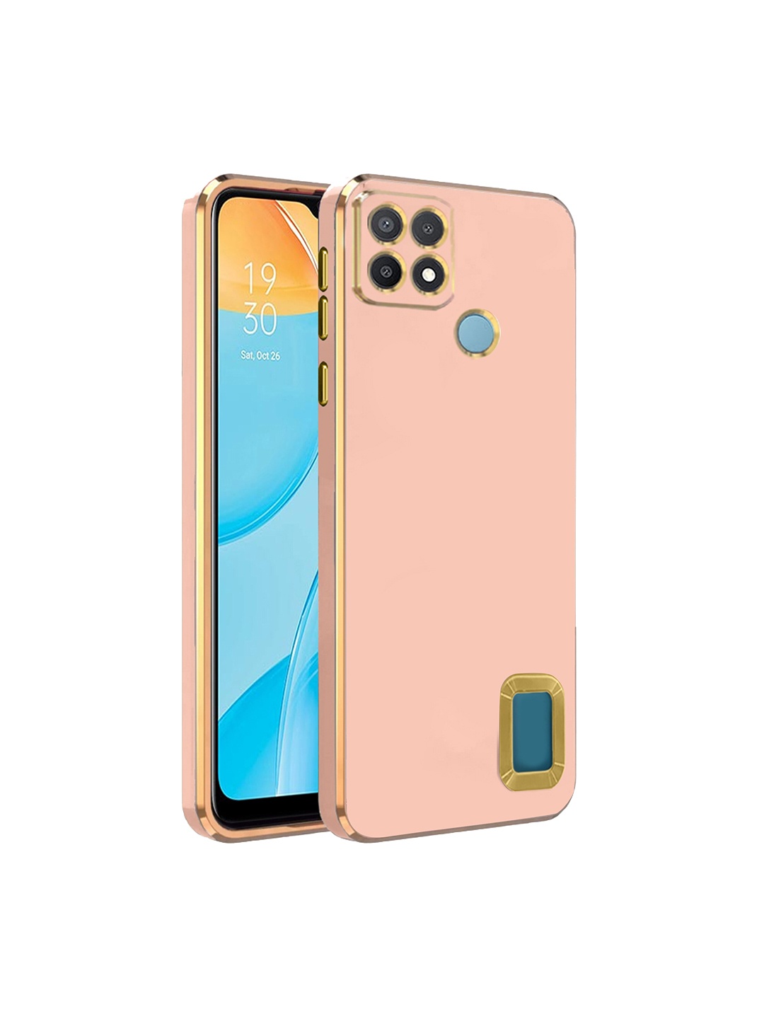 

Karwan Camera Protection Oppo A 15 Back Case, Pink