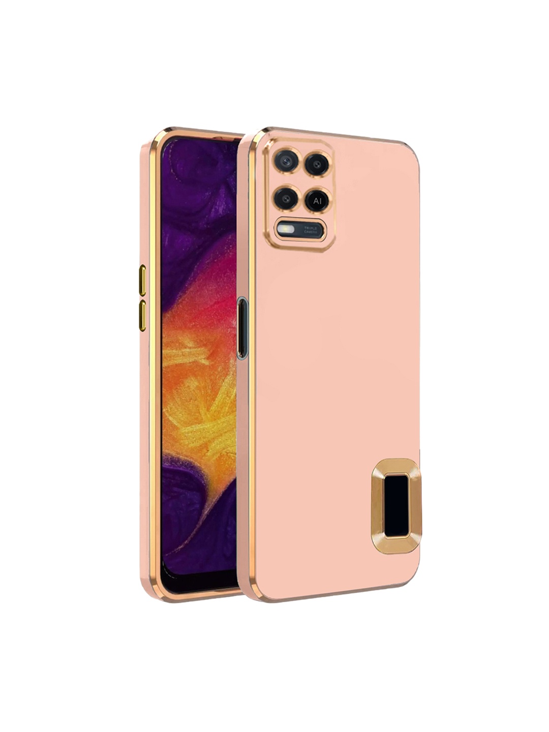 

Karwan Camera Protection Oppo A54 Back Case, Peach