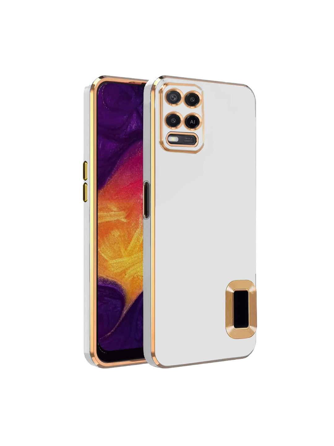 

Karwan Oppo A54 Camera Protection Phone Back Cover, White